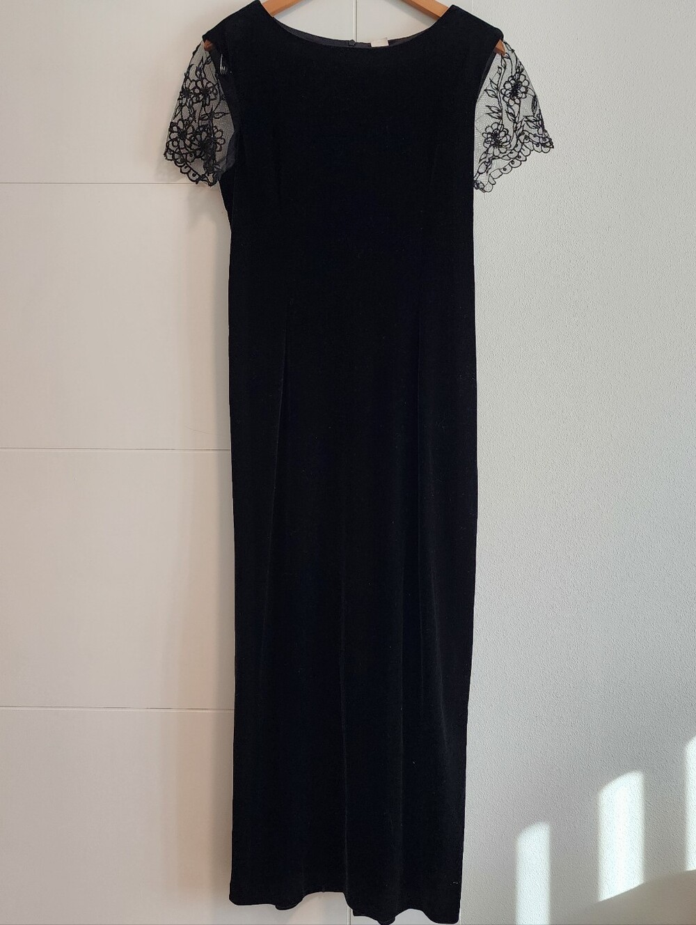 Vintage Robbie Bee Velvet and Lace Maxi Dress